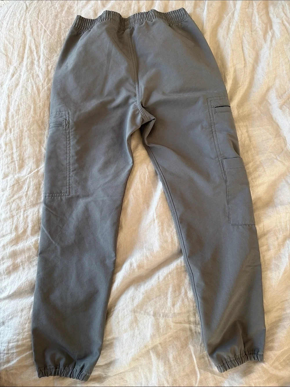 abercrombie kids Gray Cargo Jogger Pants with Elastic Cuffs